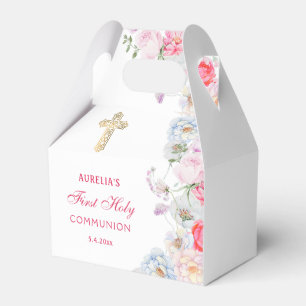 Ballotins Aquarelle Fleurs Jardin Première Communion Gable