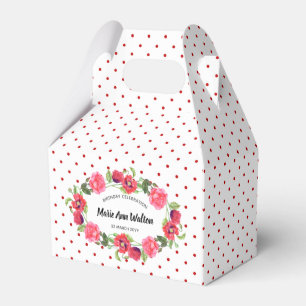 Ballotins Aquarelle Fleurs rouges et roses Conception de cou