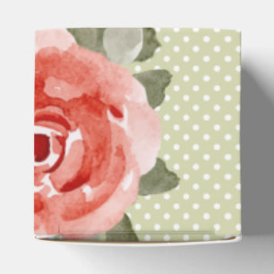 Ballotins Aquarelle Floral Roses Rouges 2" Carré