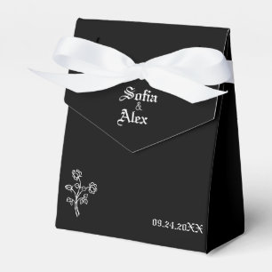 Ballotins Aquarelle gothique rose mariage noir
