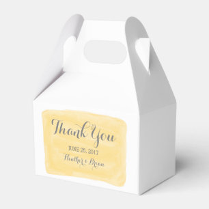 Ballotins Aquarelle jaune Mariage Faveur Boîtes