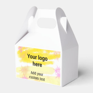 Ballotins Aquarelle jaune simple ajoutez votre logo texte pe
