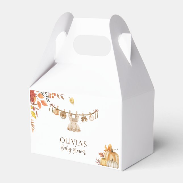 Ballotins Aquarelle Laverie Automne Boho Baby shower vert (Verso)