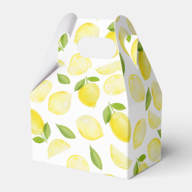 Ballotins Aquarelle Lemon Party Favoriser Box (Verso)