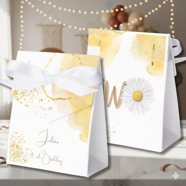 Ballotins Aquarelle marguerite deuxième anniversaire (Créateur téléchargé)