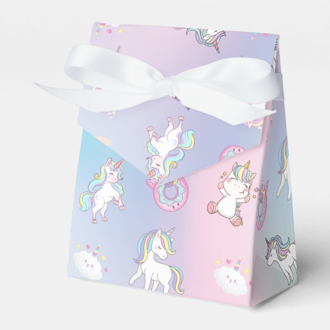 Ballotins Aquarelle mignonne pastel Unicorns Arc-en-ciel Don (Verso)