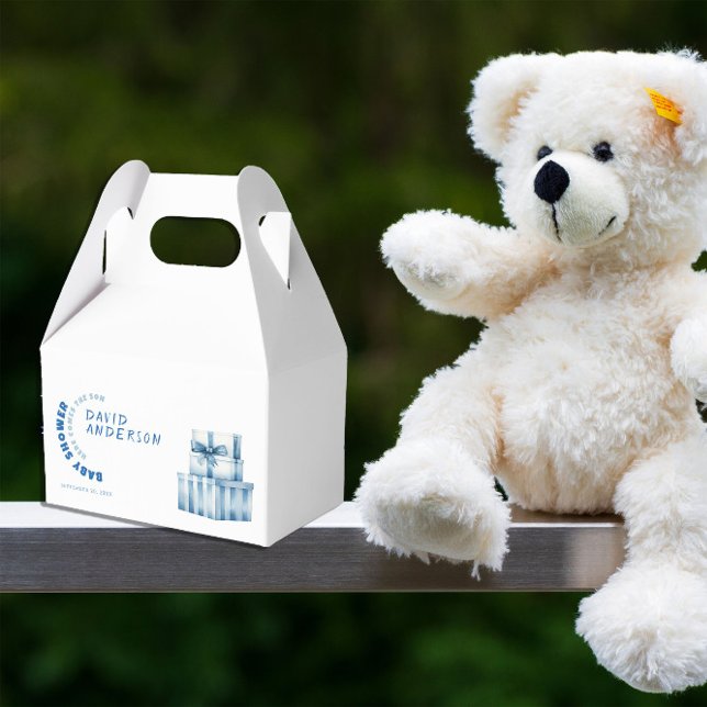 Ballotins Aquarelle minimaliste baby shower garçon (Créateur téléchargé)