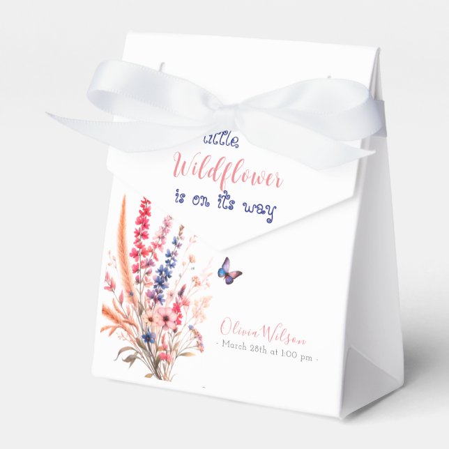 Ballotins Aquarelle moderne Rustique bleu fleur sauvage (Verso)