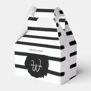 Ballotins Aquarelle noir et blanc Lignes tracées à la main