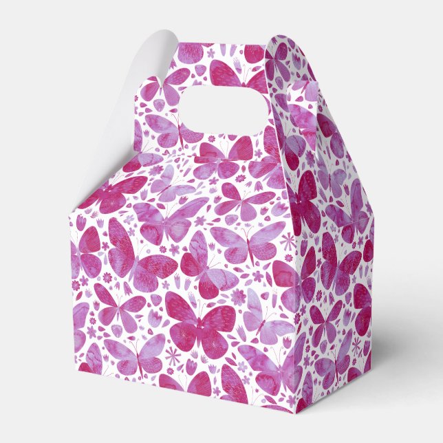 Ballotins Aquarelle papillon rose (Verso)