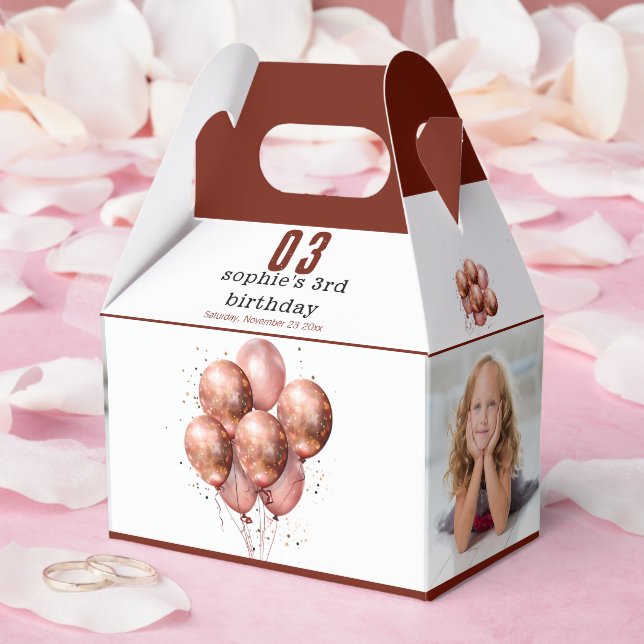 Ballotins Aquarelle Parties scintillant Rose Gold ballon 3e  (Mariage)