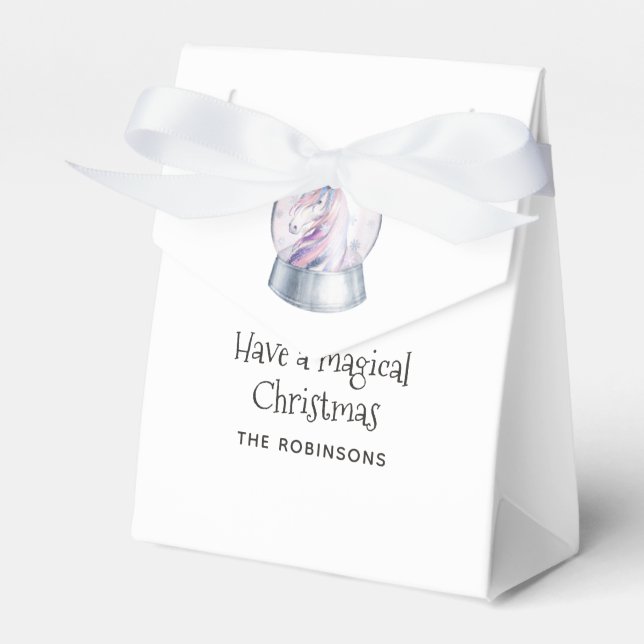 Ballotins Aquarelle Parties scintillant Unicorn hiver vacanc (Verso)