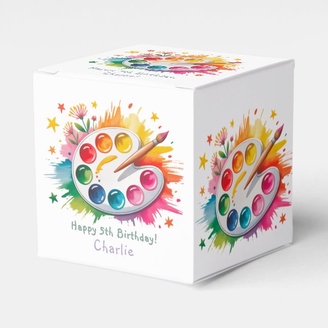 Ballotins Aquarelle Peinture Palette Art Anniversaire (Verso)