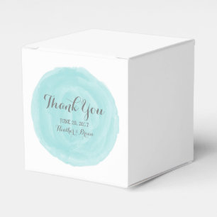 Ballotins Aquarelle ronde turquoise Mariage Favoriser les bo