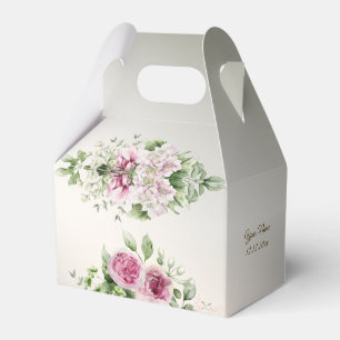 Ballotins Aquarelle rose Floral Frame Bronze brillant