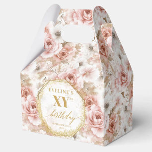 Ballotins Aquarelle rose foncé élégant Ballotin d'anniversai