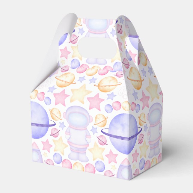 Ballotins Aquarelle rose mignonne Astronautes de l'espace An (Verso)