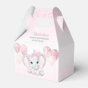 Ballotins Aquarelle rose mignonne Eléphant Baby shower fille