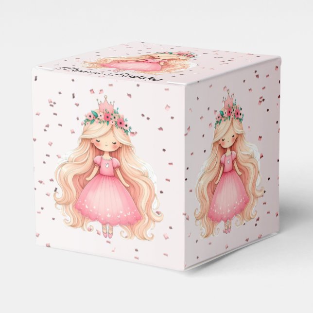 Ballotins Aquarelle rose princesse Anniversaire (Verso)