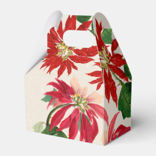 Ballotins Aquarelle rouge rustique Poinsettia Flore Verdure