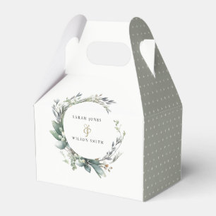 Ballotins Aquarelle rustique Mariage de serrure vert feuilla