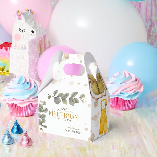 Ballotins Aquarelle Rustique Petit Pêcheur Baby shower (Créateur téléchargé)