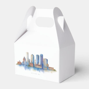 Ballotins Aquarelle Skyline de Boston City MA Boston moder