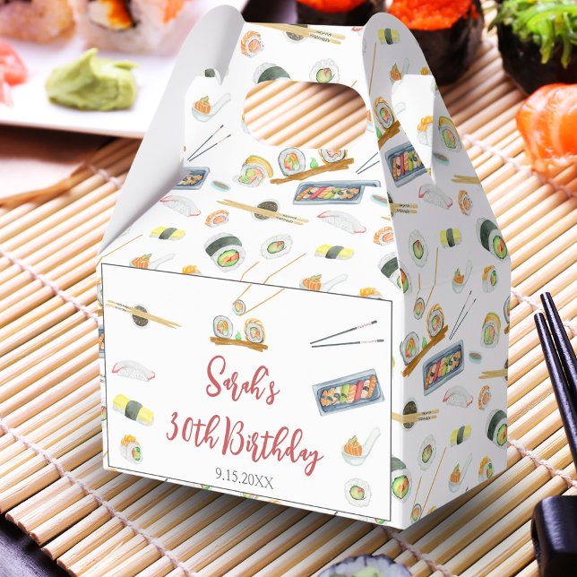 Ballotins Aquarelle Sushi et Sashimi Tout âge Anniversaire (Créateur téléchargé)