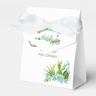 Ballotins Aquarelle Terrarium en verre Baby shower de succul