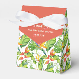 Ballotins Aquarelle Tropical Floral Mariage rouge Merci