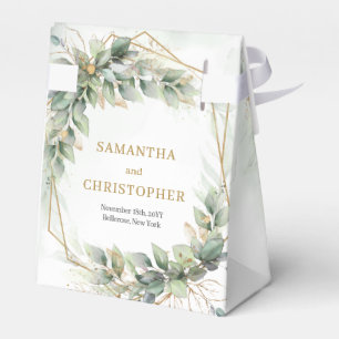 Ballotins Aquarelle verdure feuillage or parties scintillant