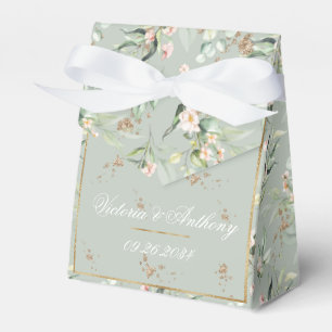 Ballotins Aquarelle verte Gold Sage Mariage Floral