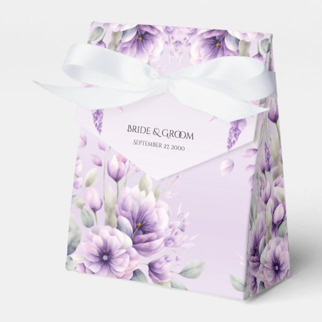 Ballotins Aquarelle violet Ballotin Floral (Verso)