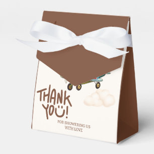 Ballotins Aquarelle Whimsal Avion Teddy Bear Merci