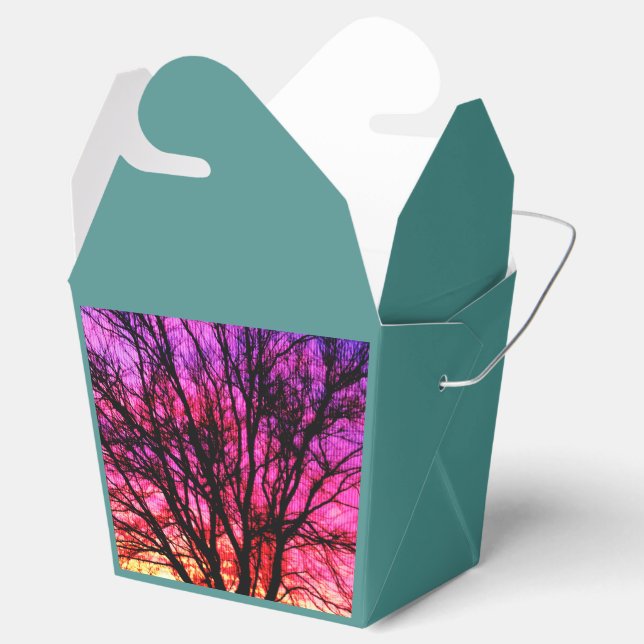 Ballotins Arbre à coucher de soleil d'hiver - Turquoise (Ouvert)