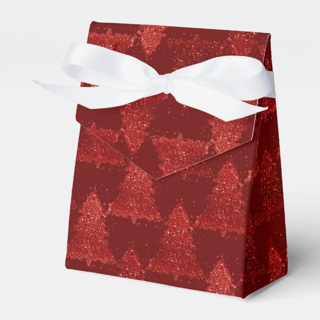 Ballotins Arbre de Noël classique | Festive Rich Crimson Rou (Verso)