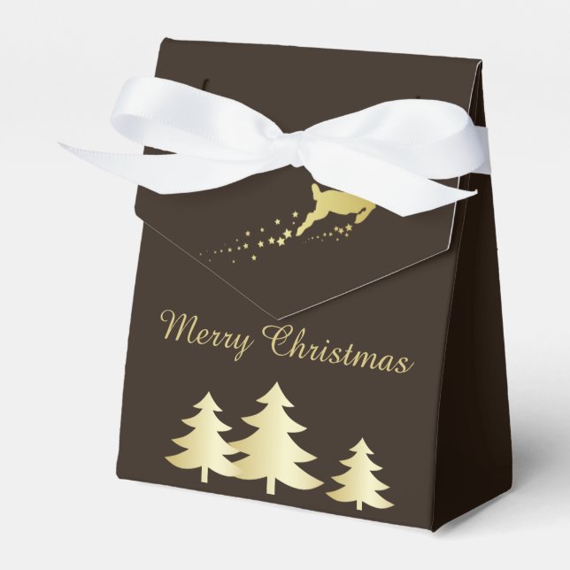 Ballotins Arbre de Noël doré avec rennes (Verso)