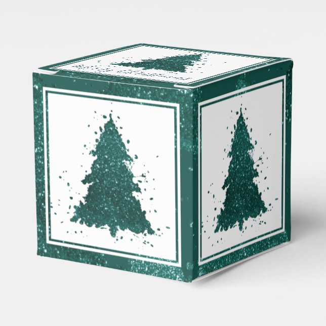Ballotins Arbre de Noël Moody | Minuit foncée Vert Turquoise (Verso)
