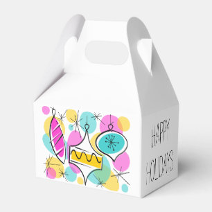 Ballotins Arbre rétro Baubles Joyeux vacances gable