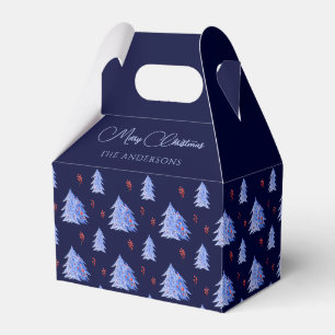 Ballotins Arbres bleus de glace d'hiver Baies de houx marine