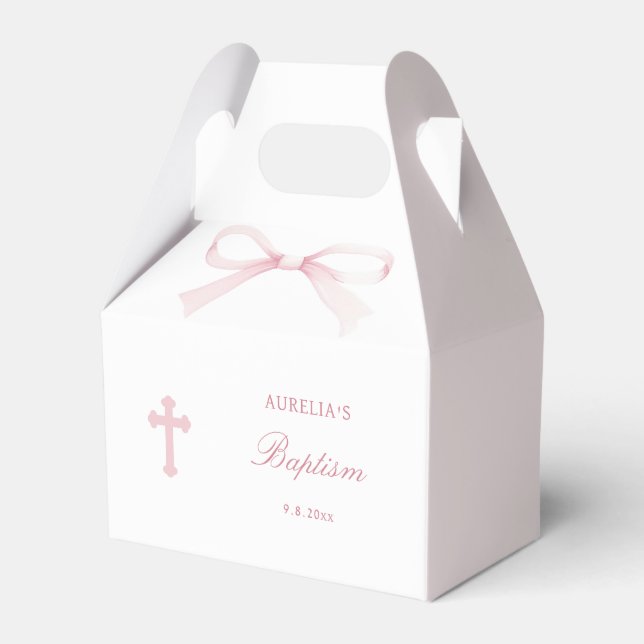 Ballotins Arc baptism petit pignon rose aquarelle (Verso)