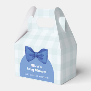 Ballotins Arche Bleue En vichy Baby shower Bow Bow Plaid