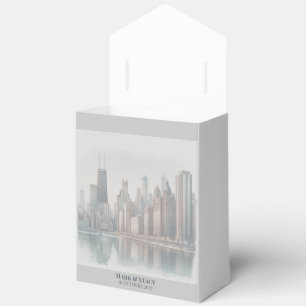 Ballotins Architecture de la skyline de Chicago aquarelle ma