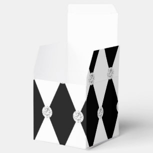 Ballotins Arlequin noir blanc Rhombus forme diamant