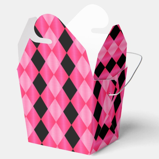 Ballotins Arlequin plié, BALLOTIN rose-noir, sortir (Ouvert)