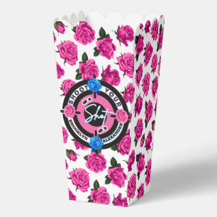 Ballotins Armes à feu ou Roses Révéler Baby shower rose/bleu