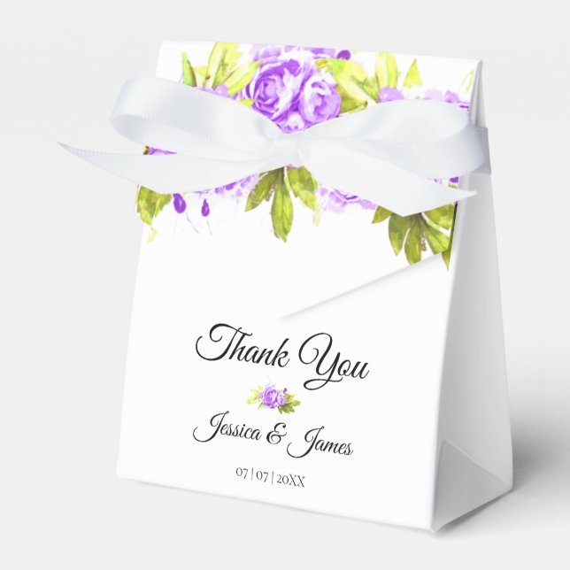 Ballotins Arrangement de Purple Watercolor Roses (Verso)