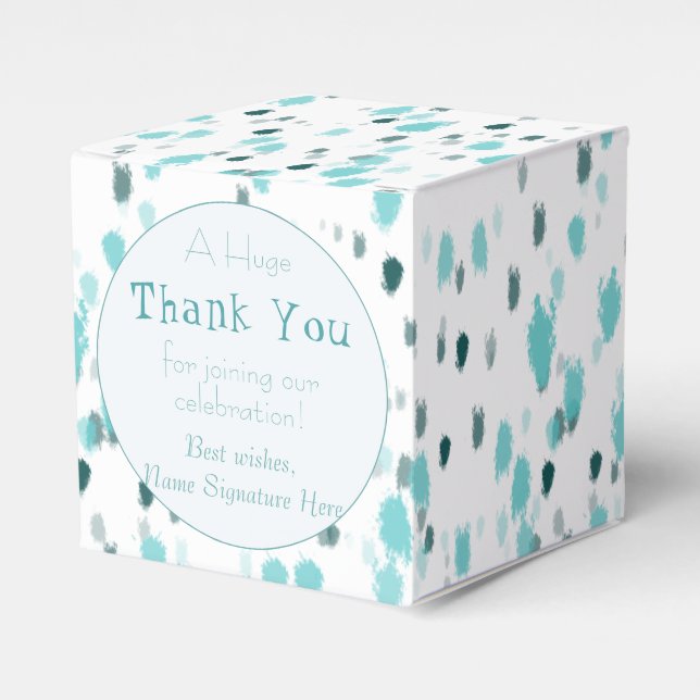 Ballotins Art Abstrait customisé Splash de couleur Vert Bleu (Verso)