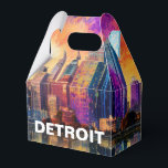 Ballotins Art Abstrait de Detroit Skyline<br><div class="desc">Ajoutez une touche de modernité à votre événement avec ce ballotin présentant l'art abstrait de la ligne d'horizon de Detroit. Parfait pour les mariages,  les fêtes ou les cadeaux d'entreprise.</div>