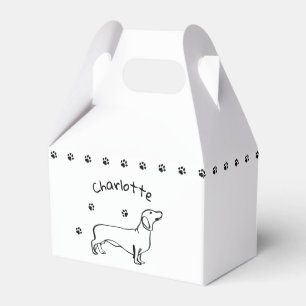Ballotins Art Dachshund Minimaliste - Votre texte, votre sty